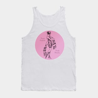 Think Positive Think Beauty Vintage Girl Tank Top